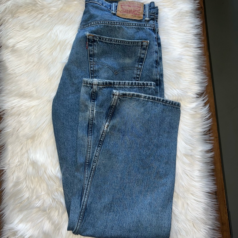 Vintage Levi’s 550 Relaxed Straight leg denim jeans men’s W38 x L34 - Picture 3 of 10
